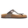 Zehentrenner TAMARIS "CORRA", Damen, Gr. 38, silber (anthrazit), Lederimitat, sportlich, Schuhe, Sommerschuh, Schlappen mit angenehmen Zehensteg