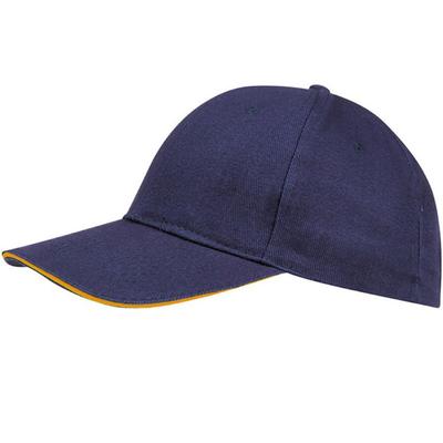 SOLS Unisex Buffalo Baseballkappe (Marineblau/Neon Orange) Image