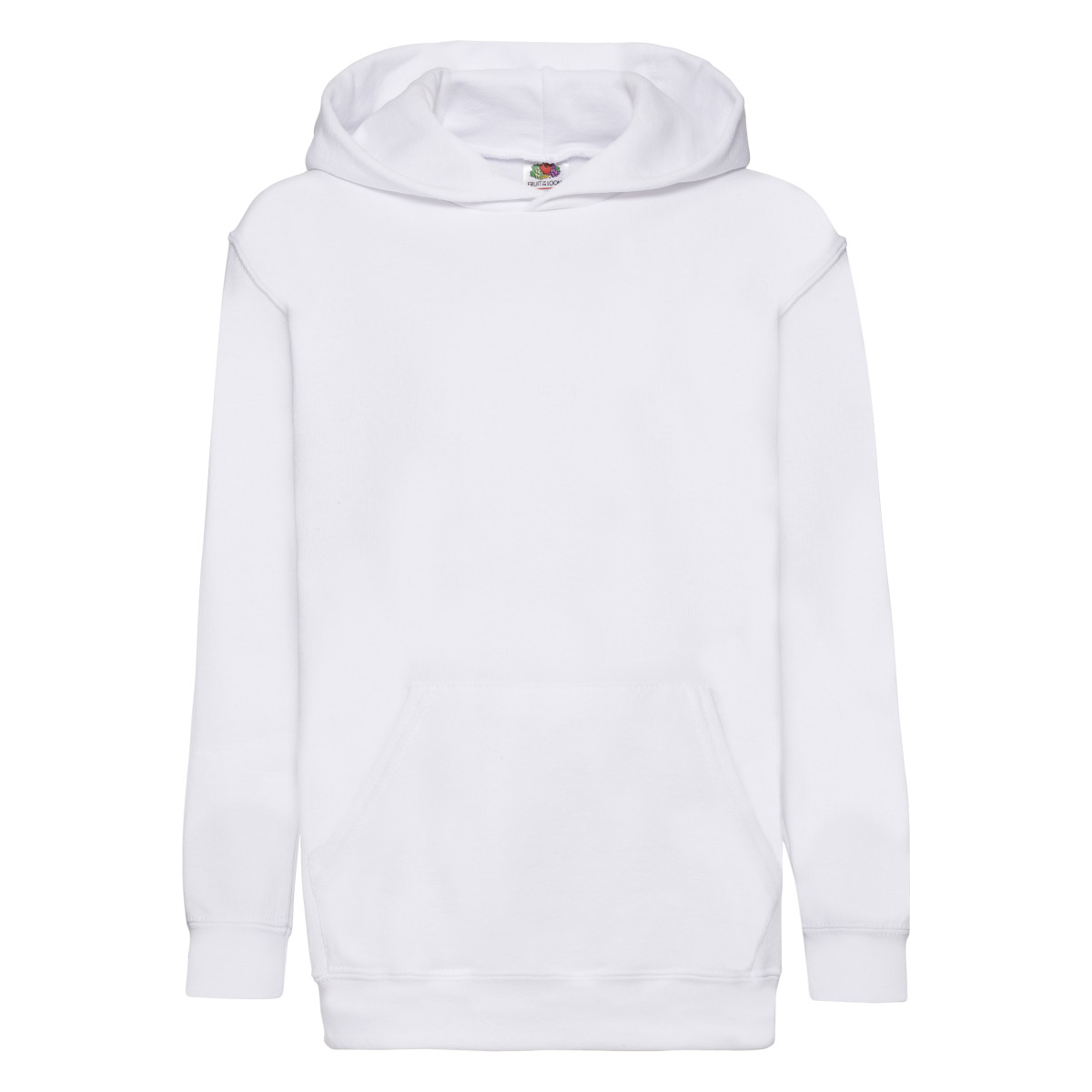 Fruit Of The Loom Kinder Unisex Sweatshirt mit Kapuze / Hoodie (Weiß) Image