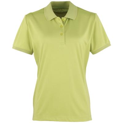 Premier Damen Coolchecker Piqué Polo-Shirt / Polohemd, Kurzarm (Limette) Image
