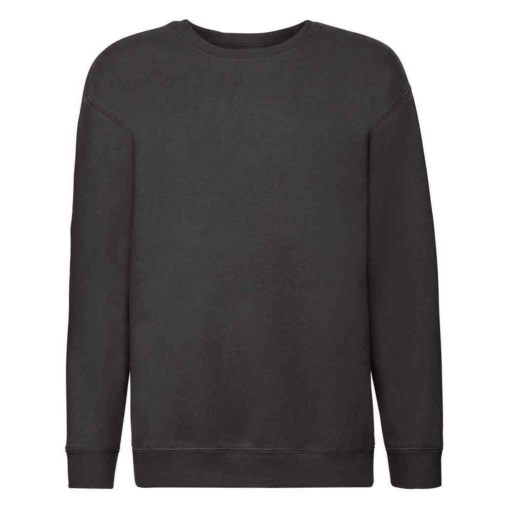 Fruit of the Loom - "Premium" Sweatshirt Überschnittene Schulter für Kinder (Schwarz) Image