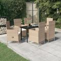 Vidaxl - Set da Pranzo da Giardino 7 pz con Cuscini Beige