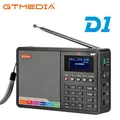 GTMEDIA D1 Radio DAB/FM Altoparlante Bluetooth digitale Supporto TF Card Lettore MP3 Registra Orologio Sveglia Timer del sonno con batteria 18650