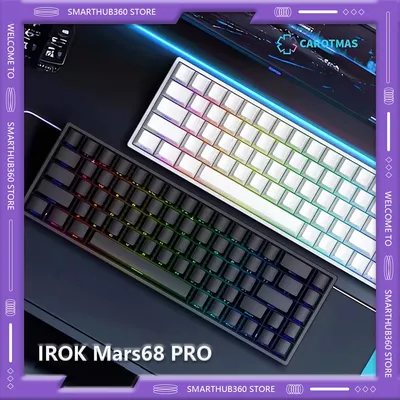 IROK Mars68 PRO Magnetic Switch RGB Wireless Mechanical Keyboard Long Battery Life Custom Hot Swap