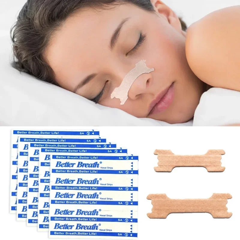10/100Pcs Anti Snoring Nasal Strips for Way Help Breathing Reduce Snoring Nasal Strips Better Sleep Easier Breath Aid Decive