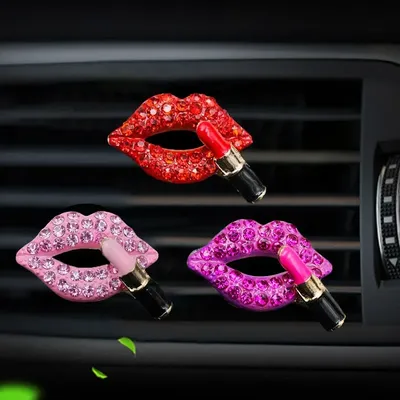 Creative Auto Interior Air Fresher Fragrance Decoration Car Red Pink Lip Aromatherapy Air Vent