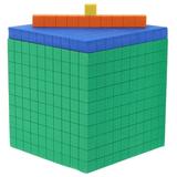 FRCOLOR 1 Set Math Education Blocks Foam Cubes Base Ten Blocks Classroom Set Math Learning Block Counting Block For Kids Learning