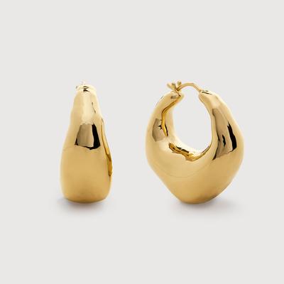 Gold Deia Bold Large Hoop Earrings