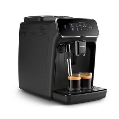 PHILIPS Kaffeevollautomat "2200 Serie EP2220/10 Pannarello", schwarz (matt, schwarz), B:24,7cm H:36,6cm T:43,4cm, Kaffeevollautomaten, für 2 Kaffeespezialitäten und anpassbarer Aromastärke, mattschwarz Image