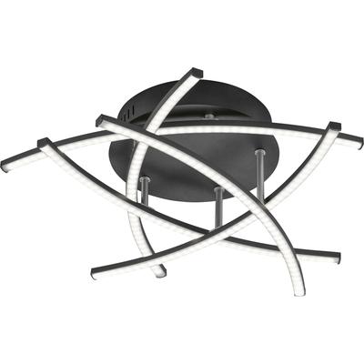 FISCHER & HONSEL LED Deckenleuchte "Cross TW", braun (sand schwarz), Ø 50cm H: 16cm, Lampen, Tunable White Technologie Farbtemperaturen zwischen 2700K+4000K Image