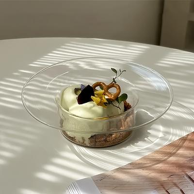 TEMU S, M, Exquisite Handmade Glass Dessert Bowl - Durable High Borosilicate Glass, , Suitable For Yogurt, Fruit Salad, Ice Cream, Etc. - Home Kitchens, Restaurants And Cafes Image