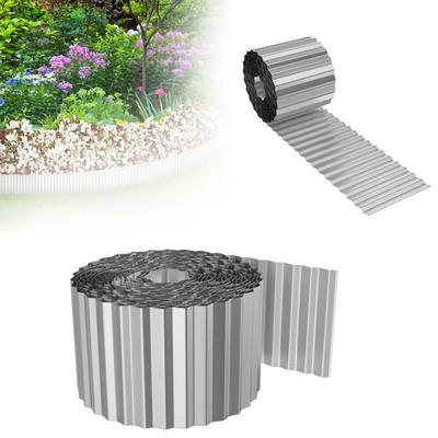TEMU Wavy Lawn Edge, Metal Bed Border, Galvanized, Flexible, Bed Edging, Bed Border, Bed Border For Raised Beds, Tree Borders Image