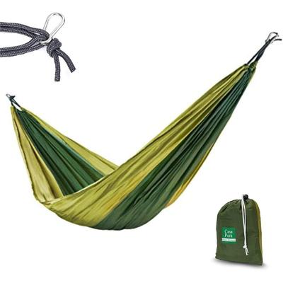 TEMU Outdoor Hammock Without Frame – Travel Hammock Made Of Parachute Nylon, & Portable – Up To 200 Kg – With Carabiners – Breathable & Quick-drying – For Camping, Garden & Balcony Image