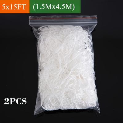 TEMU 2pcs Of Durable Garden , 5 X 15 Feet Polyester Gardening Climbing Net, Plant Vine Net For Fruit, Vegetable And Plants, White Image