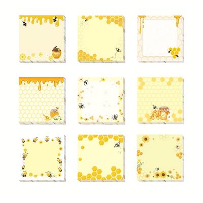 TEMU 9 Books Note Paper, 2.95 * 2.95 Inch Self-adhesive Notebook For Office, And Home Memo Reminders, Image