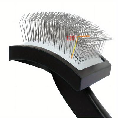 TEMU Steel For - Long Pin For Shedding, Grooming, And - Pet Grooming Tool Breeds Image