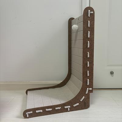 TEMU Durable L-shaped Cat Scratching Board Made Of Felt, Designed To Be Wall-mounted Without Shedding. Image