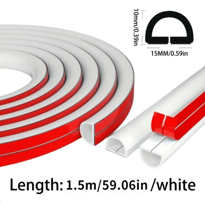 TEMU Self-adhesive Pvc Cable Protector Roll - Gray, Flexible Design For Floor & Wall Wire Safety, Prevents Pets From Biting, Ideal For Home, Office, And Courtyard Use Image