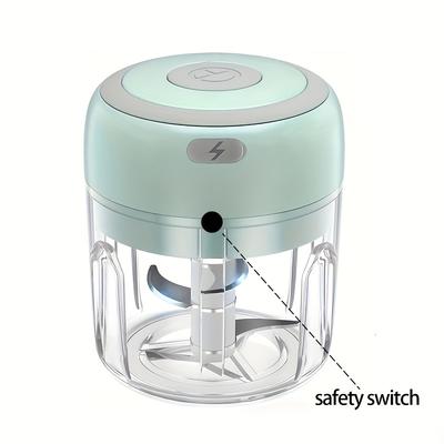 TEMU 250ml Electric Meat Grinder, Stainless Steel Blade, 3- Usb Rechargeable , 1000rpm, For Dough, , Meat, Nuts, Fruits, Garlic, Vegetables - Tool Image