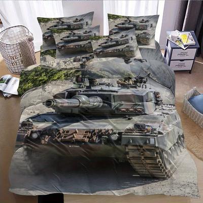 TEMU Bedding Set - Polyester, Zipper Closure, Includes 1 Duvet Cover + 2 Pillowcases, No Insert - Woven, Fade-resistant, , Image