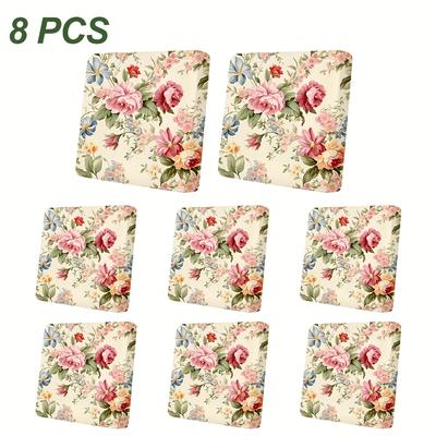 TEMU Product Set Of 8pcs Floral And Leaf Outdoor Sofa Cushion Covers Comfortable Protection For Modern Minimalist Style Home Decor In Multiple Colors Image