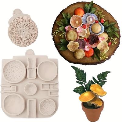 TEMU 2pcs Silicone Mushroom Cake Molds, Cartoon Fondant Chocolate Biscuit Molds, Cake Decoration & Soap Resin Clay Gypsum Molds, Kitchen Baking Tools, Diy Supplies For Baking And Crafting Image