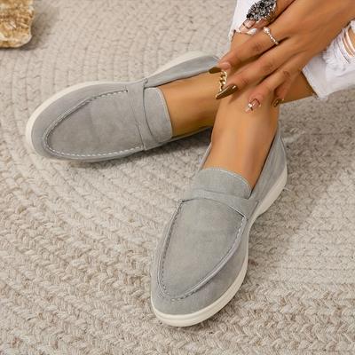 TEMU Women's Korean-style Soft-soled British-inspired Matte Single-strap Loafers For Spring And Autumn Image