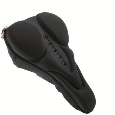 TEMU High Elastic Bike Seat Cover - Breathable Cushion For Women And Men, Rainproof Dustproof Cycling Pad For Exercise, Mountain, Road Bikes - 1 Pack Image