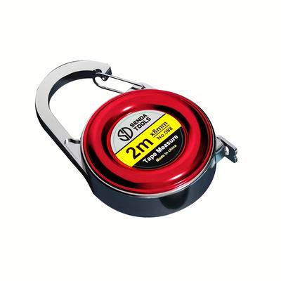 "TEMU 1pc Senda Carbon Steel Mini Tape Measure, 78.74" Portable Keychain Design, Digital Display, 0.01 Accuracy, Box Ruler For Home And Professional Use" Image