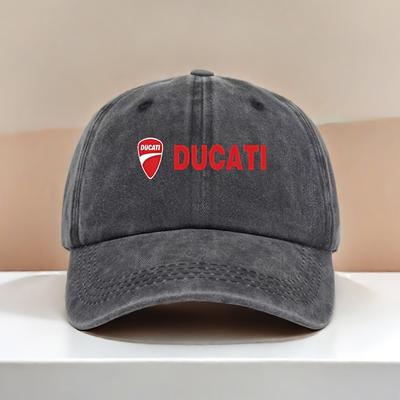 TEMU 1pc Logo Baseball Cap, Adjustable Strap, Black With Print, Polyester, Sporty Style, Ideal For Outdoor Activities, Hiking, Fishing & Gifting, Fishing Hat Image