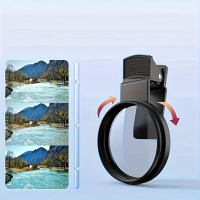 TEMU 52mm Cpl Polarizing Filter For Smartphones, High-performance, Reduces , Enhances Photo Quality, Made Of Optical Glass, Mobile Photography Accessory| Filter| Effective Image