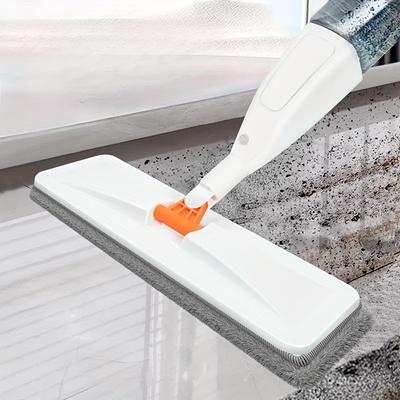 TEMU Spray-action Flat Mop With Orange Scraper - Dual Cleaning, , Disinfectant Compatible For Bedroom & Living Room Floors, Floor Cleaning Mop | Equipment | Lightweight Mop, Mops For Floor Cleaning Image