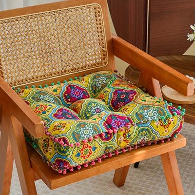 TEMU Bohemian Chair Cushion, Meditation Mat, Pillow, Seat Pad, Thick And Soft Comfortable, Suitable For Living Room, Bedroom, Restaurant, Office Multi-functional Home Decoration Image