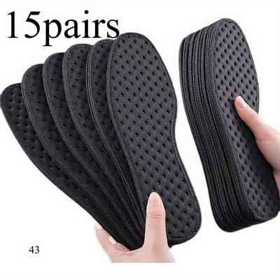 TEMU Men's And Women's Bamboo Charcoal Insoles - Breathable, Sweat-absorbent, Mesh Design Suitable For Sports And Casual Wear Image