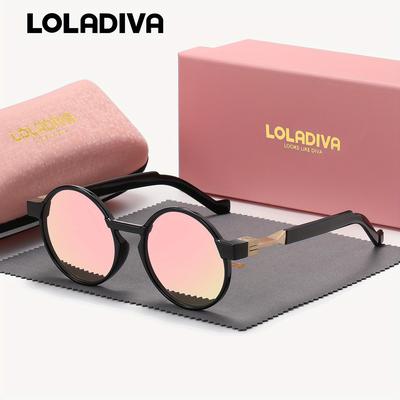 TEMU Loladiva Fashion Fashion Glasses - , Protection, Round Frame For Image