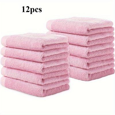 TEMU 12/24pcs Washcloths Wash Cloth For Bathroom-hotel-spa-kitchen Fingertip Towels And Face Cloths 10'' X 10'') Image