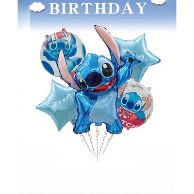 TEMU 5pcs Stitch Party Supplies, For Birthday And Graduation Ceremonies With Stitch Print Angels, Stitch Themed Parties And Outdoor Event Decorations Image