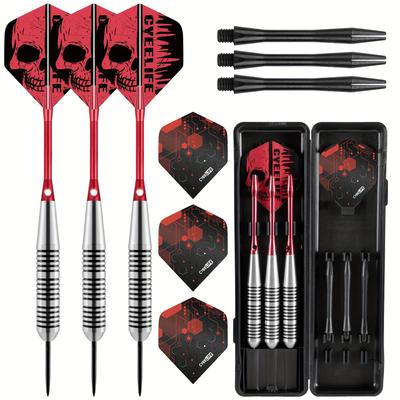 TEMU Cyeelife 30g Premium Darts, 3 Darts Per Set, Silver Ring Dart Body, For Competition Image