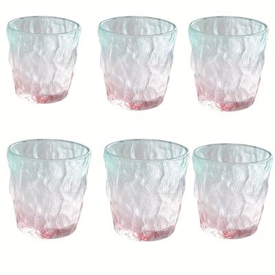 TEMU Scandinavian Transparent Glass Gradient Cup, Home Good Item, Room Juice Cup, Kitchen Water Cup, Coffee Cup Image