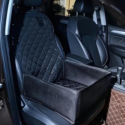 TEMU 1pc High Side Pet Seat Cover, Double Zipper Entry, Scratch-resistant Fabric, Anti-slip, Polyester Blend Material, Non-textile Weaving Method, For Most Image