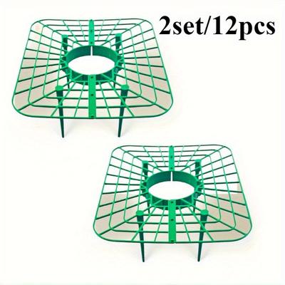 TEMU 1 Set/6pcs/2 Sets/12pcs Garden Tool Balcony Potted Square Strawberry Holder Climbing Grape Tray Holder Image