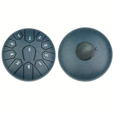 TEMU 6-inch Steel Tongue Drum Key - 11 Tones, Hand Drum With Carrying Case, Finger Picks, & Accessories For And Percussion, Drum Accessories Image