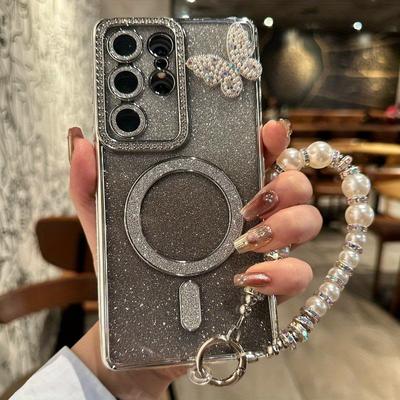 TEMU Featuring 3d Magnetic Glitter, For Women Using Galaxy S24, S23+, S23, And S25 Ultra Cases. Image