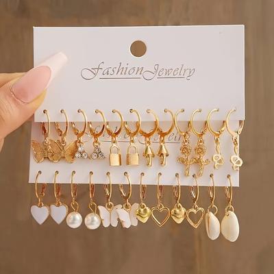 TEMU 36/24pcs Rhinestone Set, Zinc Alloy Steel Posts, For , , , Parties, And Image