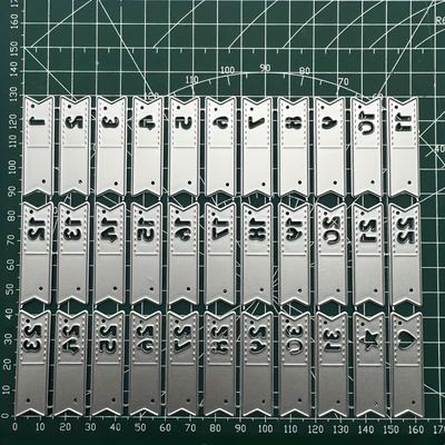 TEMU New Arrivals 1~31 Digital Labels Metal Cutting Dies For Diy Scrapbooking, Card Making And Photo Album Stencils Image
