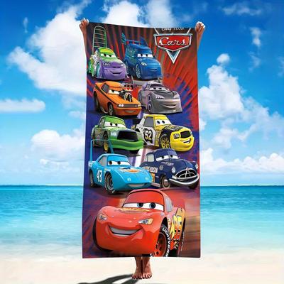 TEMU 1pc Beach Towel Cars Oversized Quick Dry Microfiber Beach Towel-1pc Beach Towel For Adults And Teens-for Travel, Swim, Camping Stj0214 Image