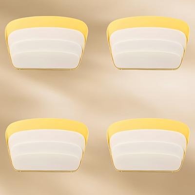 TEMU 4-pack Yellow Pvc Card Holders, Durable Plastic Material, Universal Fit For & Card Games, No Electricity Needed, Ideal For Family Gatherings & Parties Image
