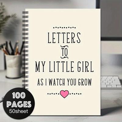 TEMU 1pc Spiral Notebook For A Daughter, Granddaughter, Or Niece, Perfect As A Baby Shower Gift, A Keepsake For , Letters To , A Memory Book, Or A Daily Planner. Image