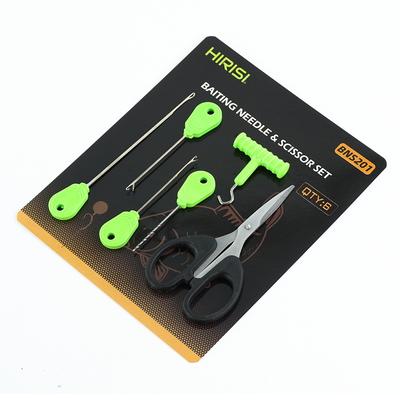 TEMU 1set/6pcs Carp Fishing Small Accessories European Carp Ball Type Bait Fishing Weedless Baiting Tongue Hook Crochet Fisherman Set, Without Battery Image