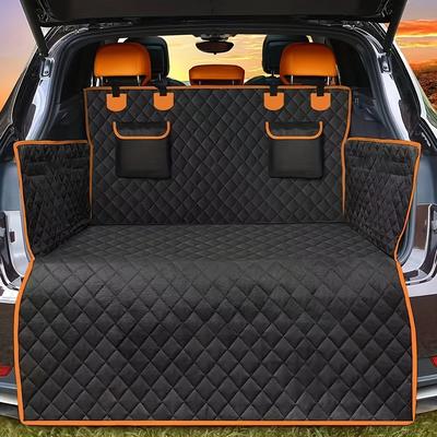 TEMU Dog Car Seat Cover, Waterproof Scratch Resistant Dog Back Seat Cover With Side Flaps And Bumper Protection Device For Suv Car Seat Cover For Dogs Dog Seat Cover For Back Seat Image